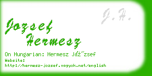 jozsef hermesz business card